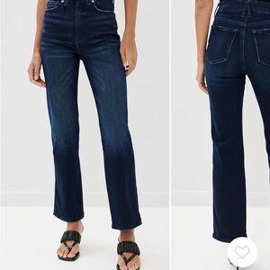 Good American Dark Blue Straight Leg Jeans